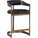 Beaumont 35.25 inch Antique Brass / Cantina Black Counter Stool